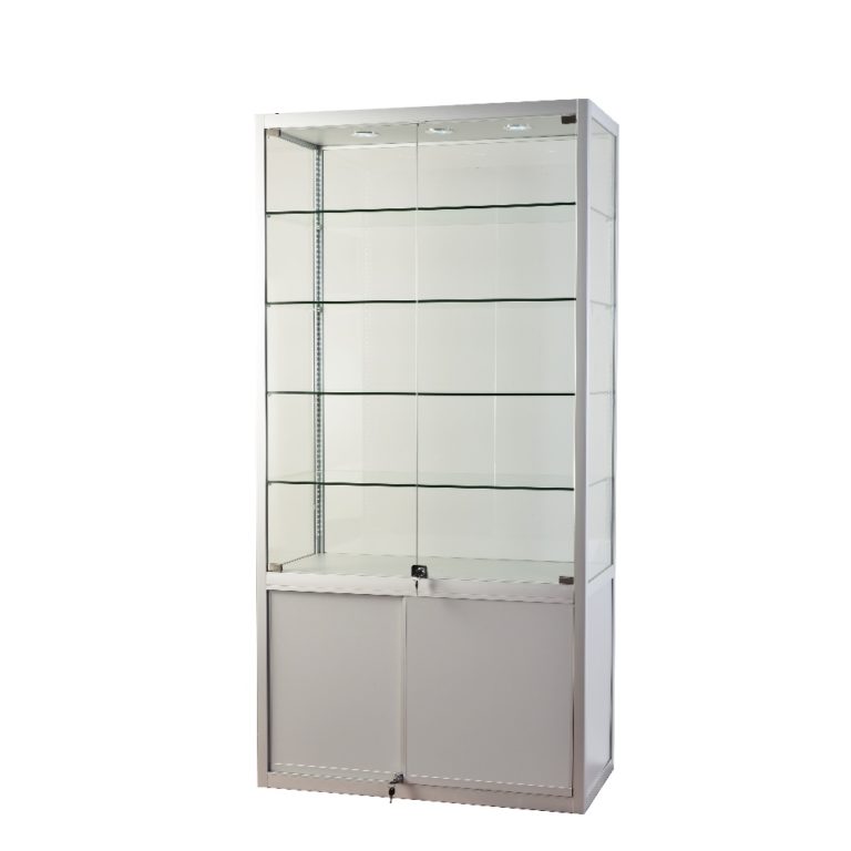 Titanium Alloy Cabinet LED Lighting Lockable Storage Silver 1M X 0.5M X ...