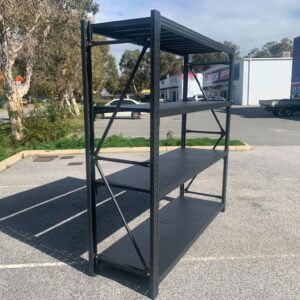 2M X 0.6M X 2M 800 KG Heavy Duty Steel Shelving Black