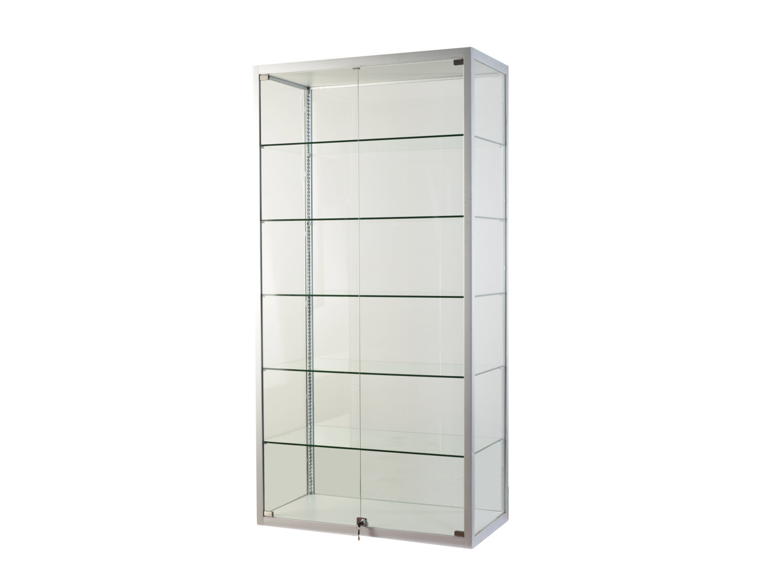 Titanium Alloy Cabinet LED Lighting Lockable Glass Silver 1.2M X 0.5M X ...