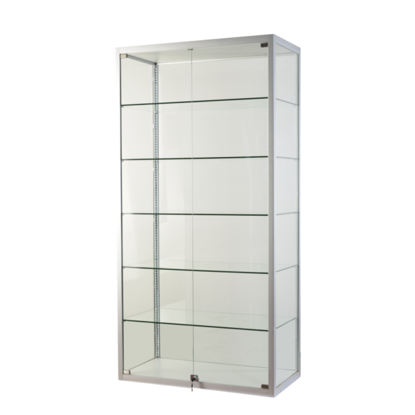 Titanium Alloy Cabinet LED Lighting Lockable Glass Silver 1M X 0.5M X ...