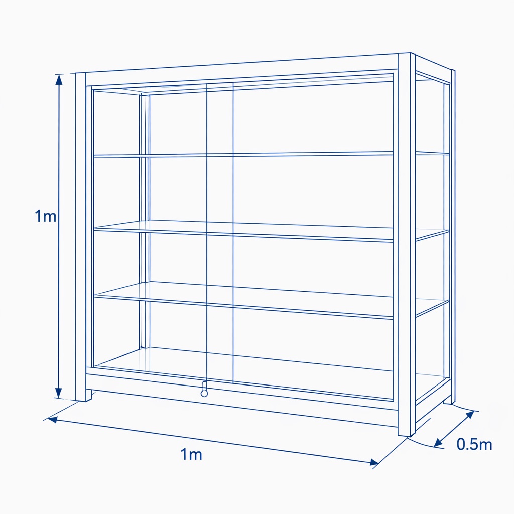 LuxLine™ Classic Counter Glass Display Cabinet - Image 3
