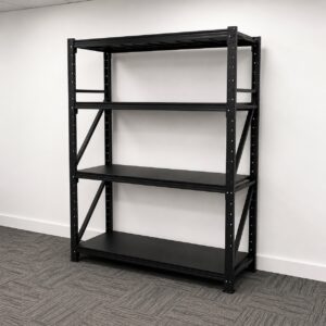 2M X 0.6M X 2M 800 KG Heavy Duty Steel Shelving Black