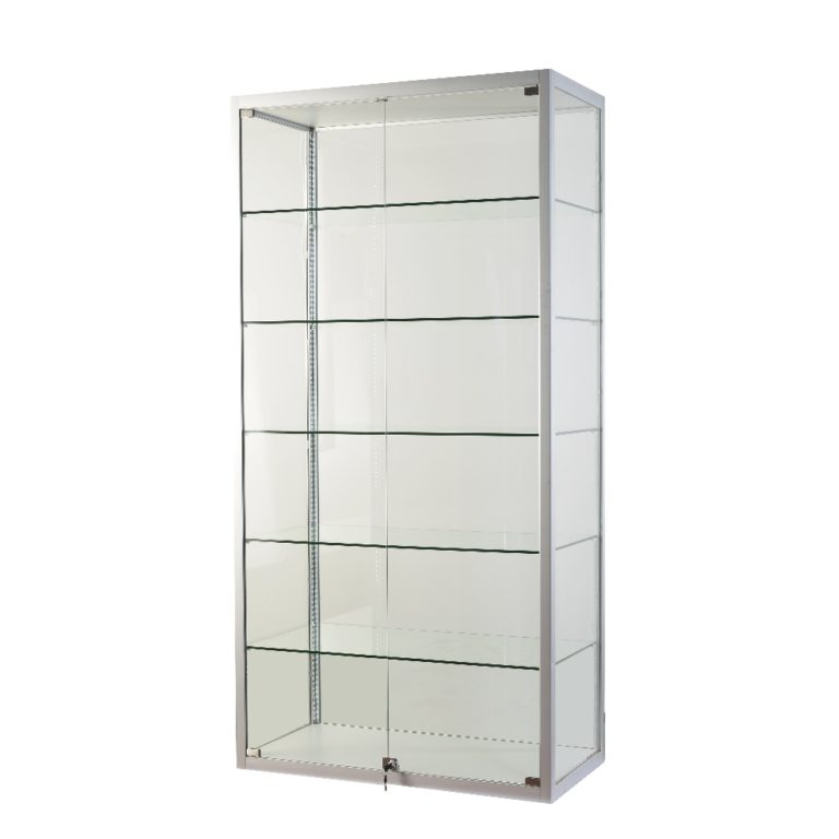 Titanium Alloy Cabinet LED Lighting Lockable Glass Silver 1M X 0.5M X ...