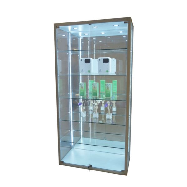 Titanium Alloy Cabinet LED Lighting Lockable Mirror Silver 1M X 0.5M X ...