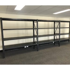 8M X 0.6M X 2M 3200 KG Heavy Duty Steel Shelving Black