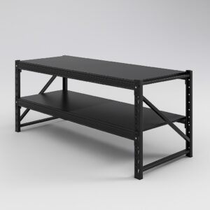 Steel Work Bench 2M X 0.8M X 0.9M Black