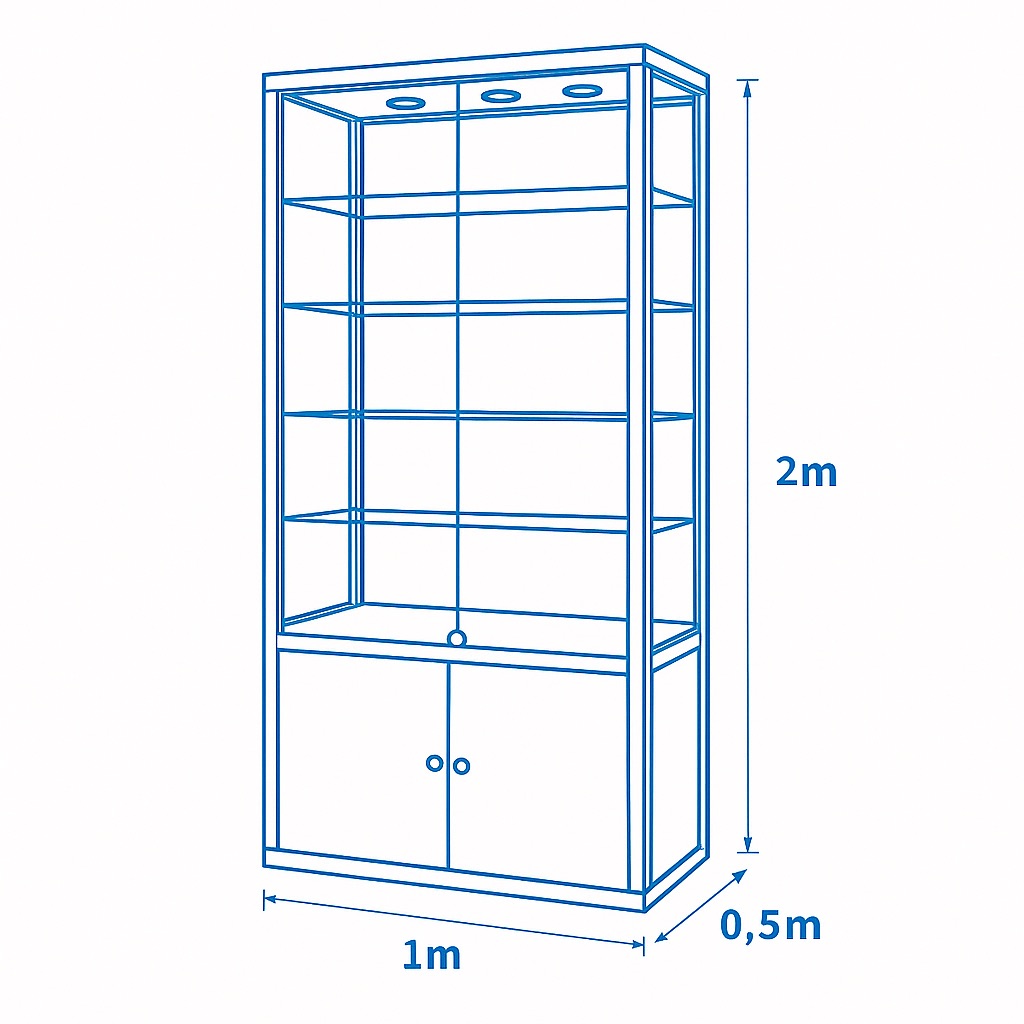 LuxCore™ Storage Glass Display Cabinet - Image 5