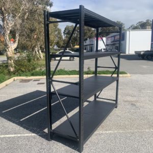 1.07M X 0.8M X 2M 800 KG Heavy Duty Steel Shelving Black