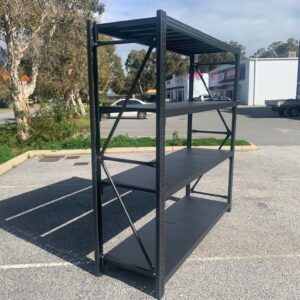 2M X 0.6M X 2M 1200 KG Heavy Duty Steel Shelving Black