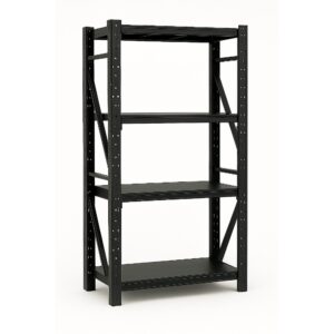 1.07M X 0.4M X 2M 800 KG Heavy Duty Steel Shelving Black