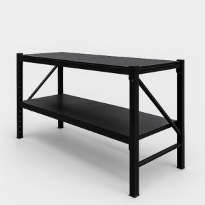 Steel Work Bench 2M x 0.6M x 0.9M Black