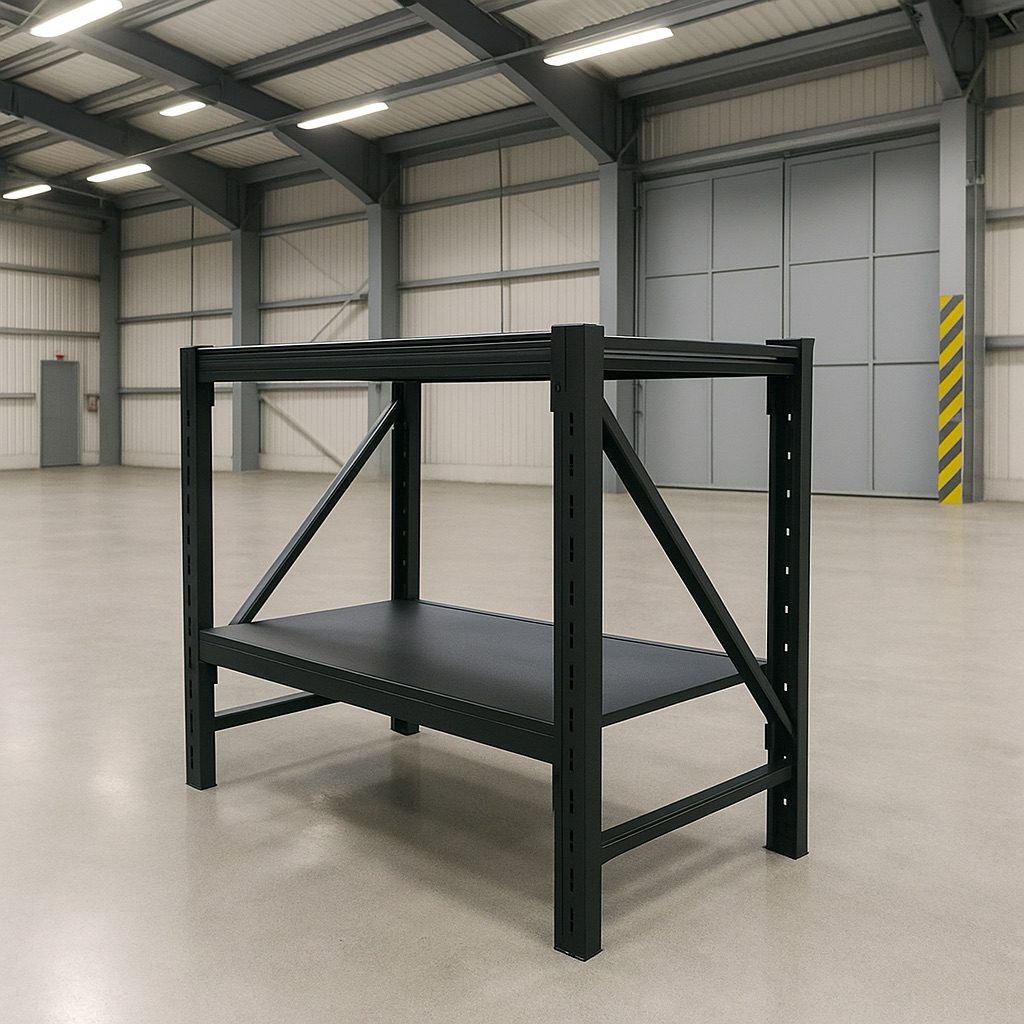 4m Workbench Full Steel Work Bench 2.4M X 0.8M X 0.9M – Hobbs Displays