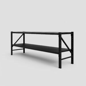 Steel Work Bench 2.4M X 0.6M X 0.9M Black