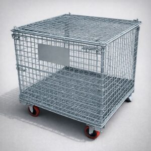 Wire Mesh Stillage – 1.2M (With Lid & Castors)