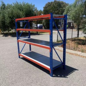 1.2M X 0.6M X 1.6M 800 KG Heavy Duty Steel Shelving Blue Orange