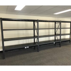 6.5M X 0.4M X 2M 3200 KG Heavy Duty Steel Shelving Black