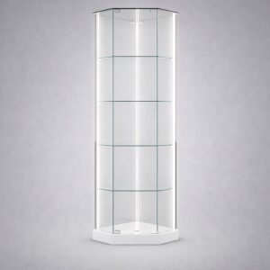 ClearEdge™ Slim Corner Glass Display Cabinet