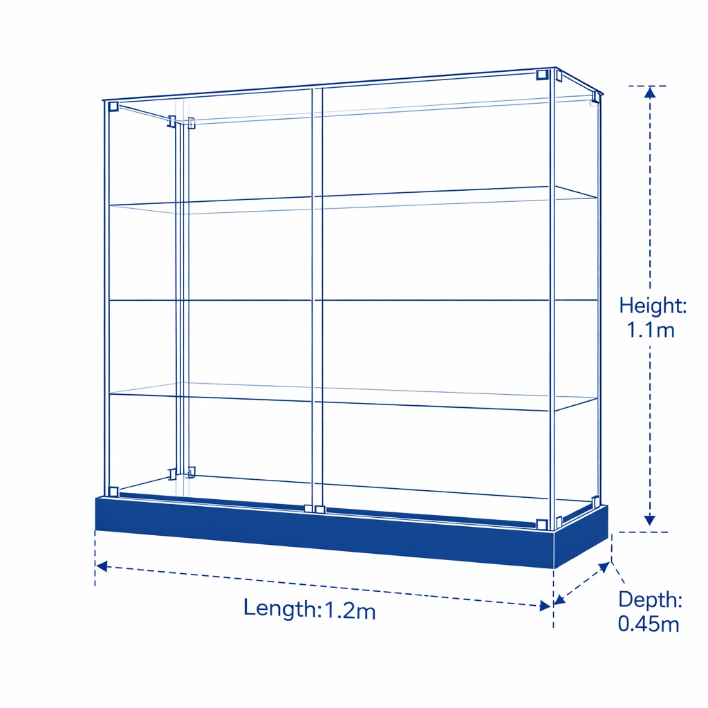 ClearEdge™ Wide Counter Glass Display Cabinet - Image 10