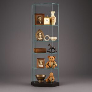 ClearEdge™ Slim Corner Glass Display Cabinet