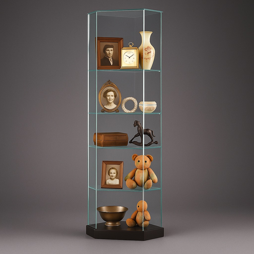 ClearEdge™ Slim Corner Glass Display Cabinet - Image 2