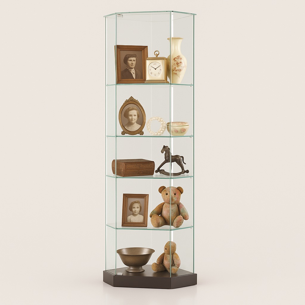ClearEdge™ Slim Corner Glass Display Cabinet - Image 3