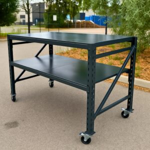 Full Steel Work Bench 1.5M X 0.8M X 1M On Castors