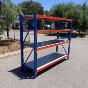 1.2M X 0.6M X 1.8M 800 KG Heavy Duty Steel Shelving Blue Orange