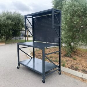 3 Tier Back Board Work Bench 1.5M X 0.8M X 2M On Castors
