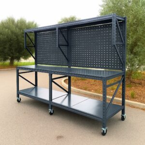 3 Tier Back Board Work Bench 3M X 0.8M X 2M On Castors