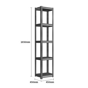 Steel Shelving 0.45M X 0.457M X 1.83M Black