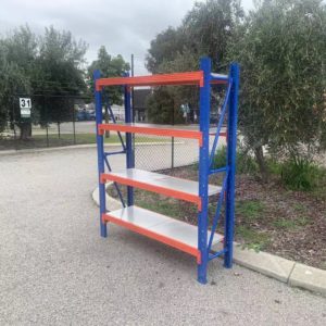 1.07M X 0.4M X 1.8M 800 KG Heavy Duty Steel Shelving Blue Orange