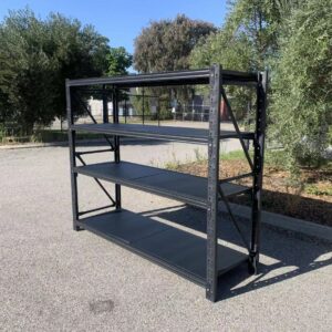 2M X 0.6M X 1.6M 800 KG Heavy Duty Steel Shelving Black