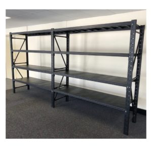 4M X 0.6M X 1.6M 1600 KG Heavy Duty Steel Shelving Black