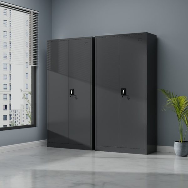 Steel Storage Cabinet 0.9M x 0.45M x 1.8M Black - Image 5