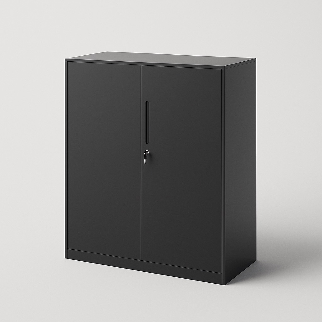 Steel Storage Cabinet 0.9M X 0.45M x 0.9M Black