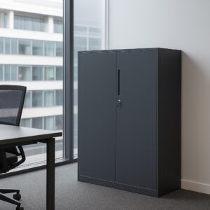 Steel Storage Cabinet 0.9M X 0.45M x 0.9M Black