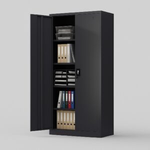 Steel Storage Cabinet 0.9M x 0.45M x 1.8M Black