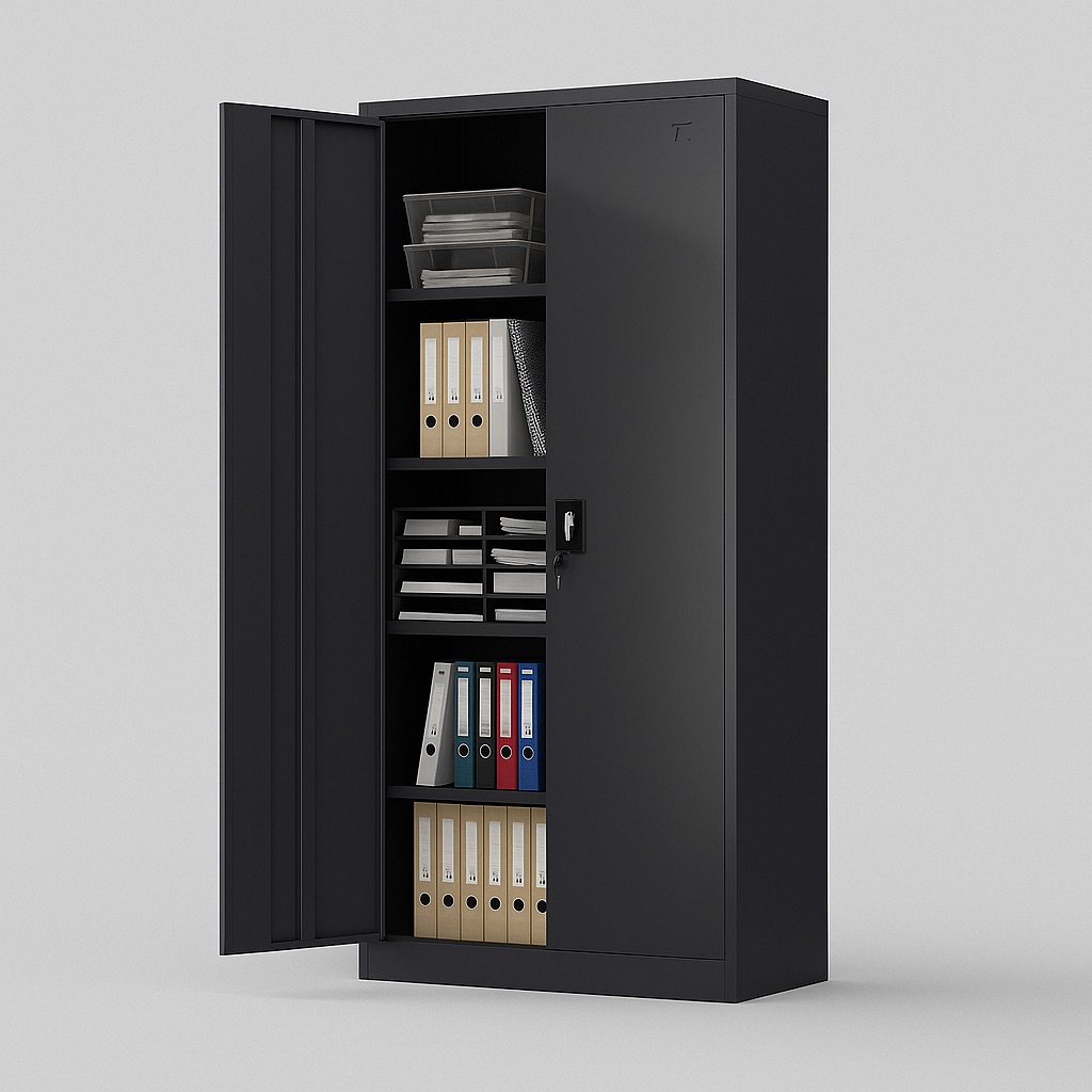 Steel Storage Cabinet 0.9M x 0.45M x 1.8M Black