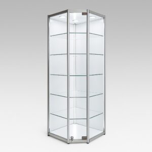 LuxArc™ Corner Glass Display Cabinet