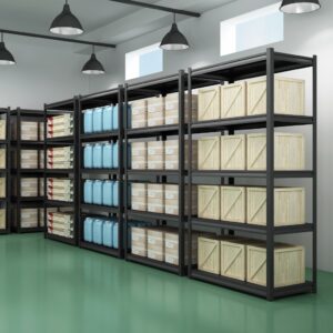 Steel Shelving 1.5M X 0.457M X 1.6M Black