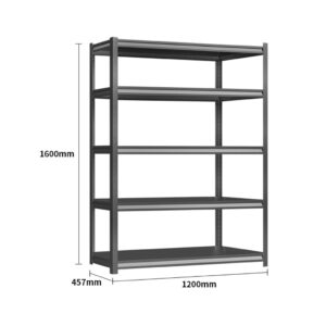 Steel Shelving 1.2M X 0.457M X 1.6M Black