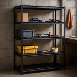 Steel Shelving 1.5M X 0.457M X 1.83M Black
