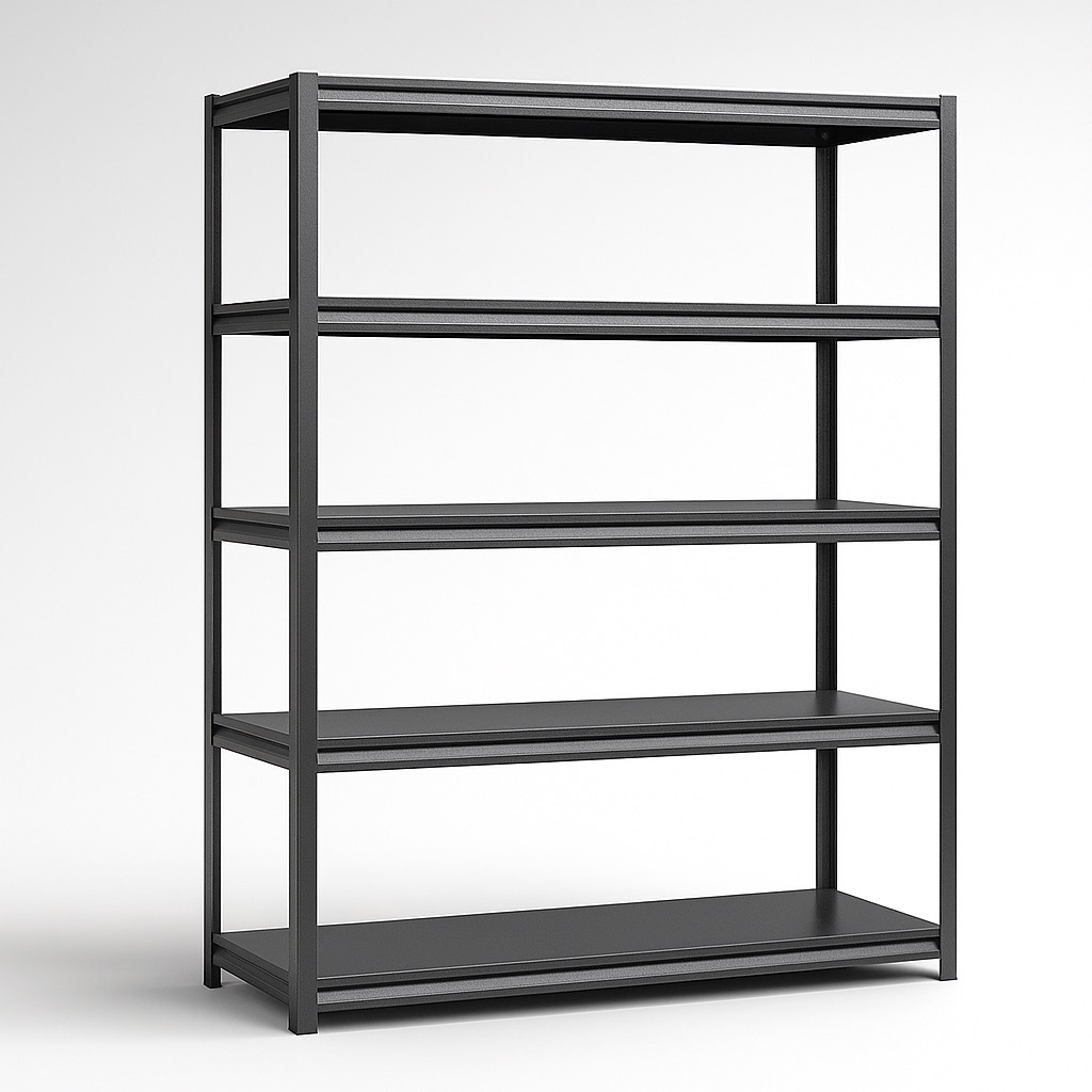Steel Shelving 1.5M X 0.457M X 1.83M Black