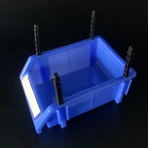 Stackable Plastic Small Parts Container Blue 175 x 118 x 73MM