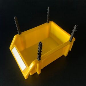 Stackable Plastic Small Parts Container Yellow 175 x 118 x 73MM
