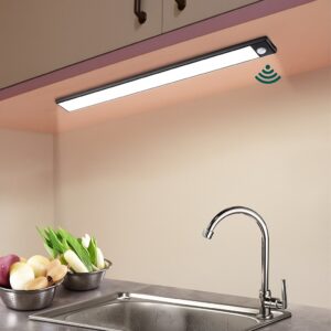 Rechargeable Motion Sensor LED Light 80CM Silver
