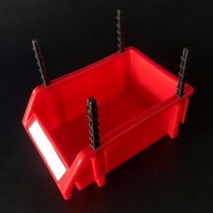Stackable Plastic Small Parts Container Red 175 x 118 x 73MM