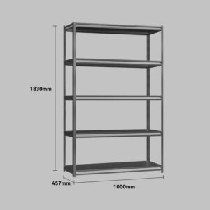 Steel Shelving 1M X 0.457M X 1.83M Black