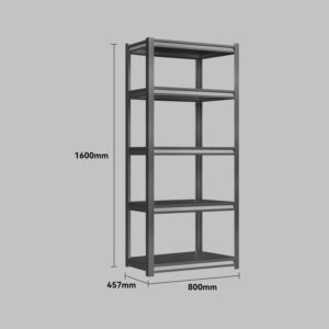 Steel Shelving 0.8M X 0.457M X 1.6M Black