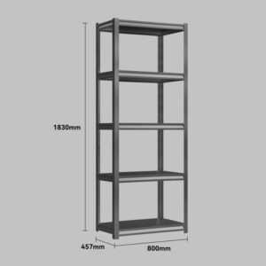 Steel Shelving 0.8M X 0.457M X 1.83M Black